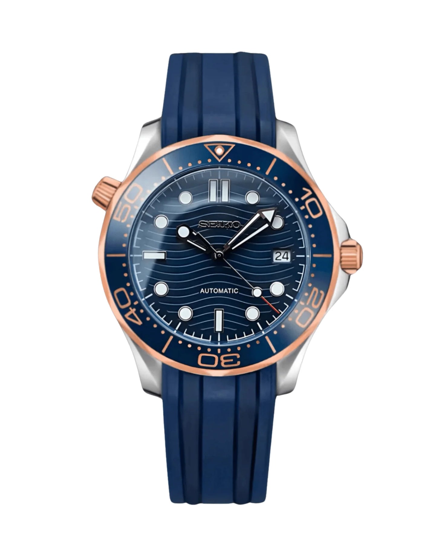 Seiko Seamaster Mod Rose Gold/Blue