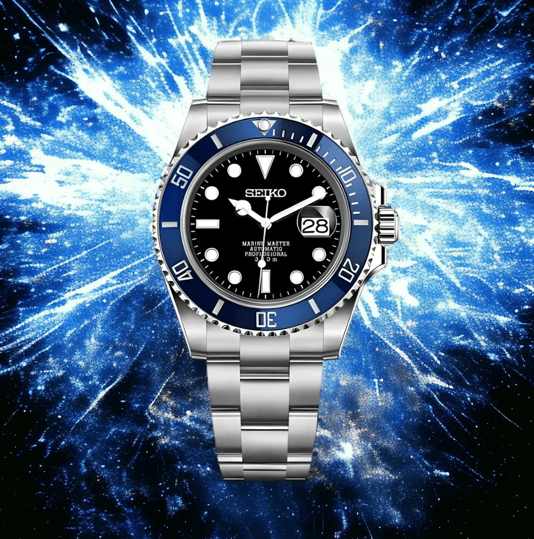 Seiko Submariner Mod - Blue Black