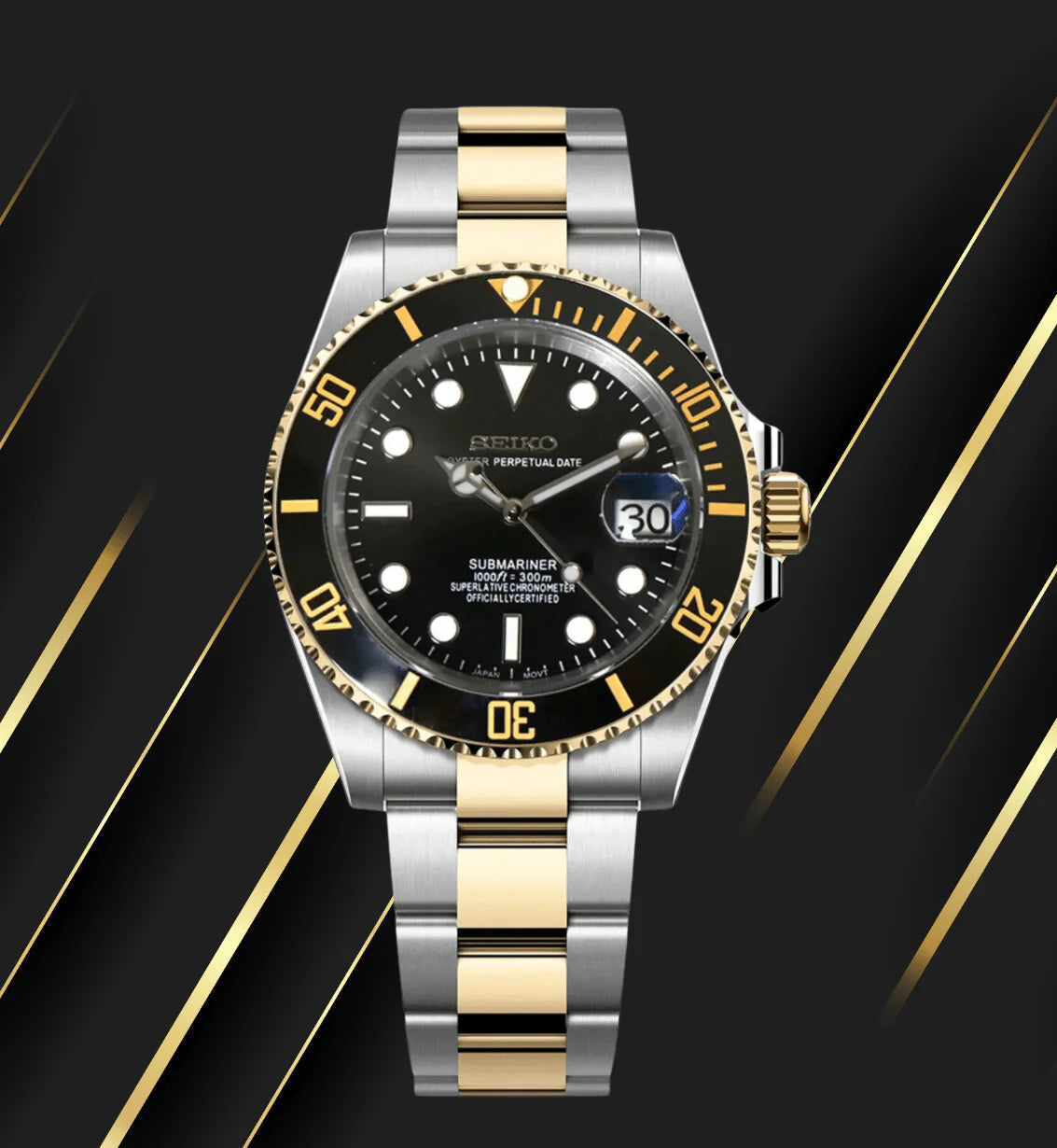 Seiko Submariner Mod Two Tone