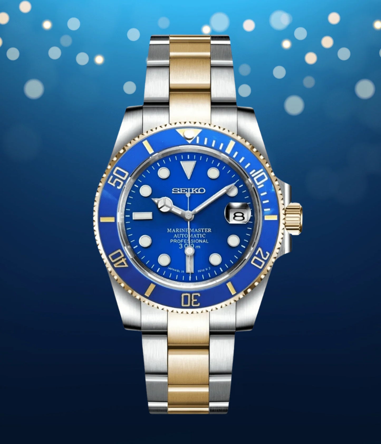 Seiko Submariner Mod - Two Tone Blue