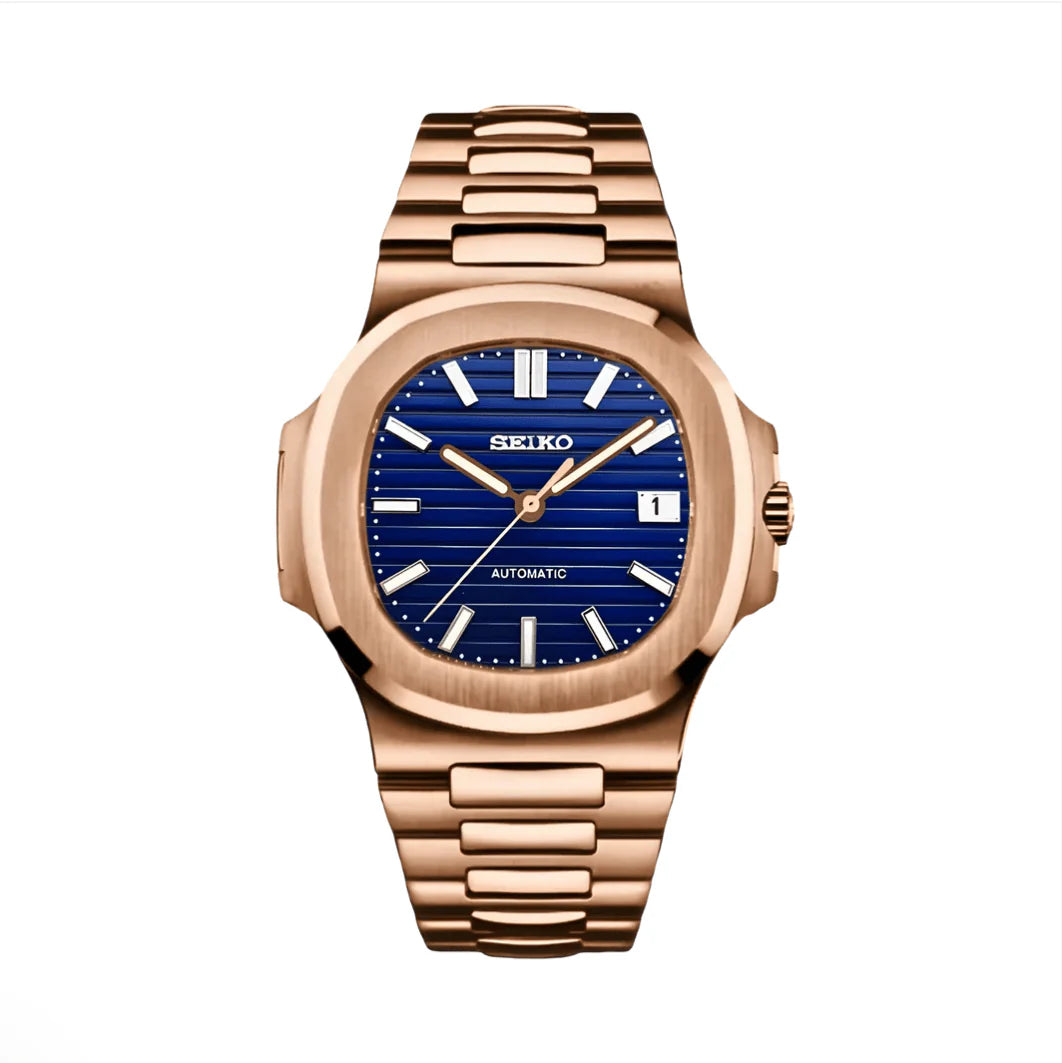 Seiko Nautilus Mod Rose Gold - Blue